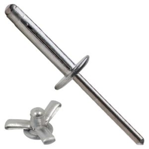 Remache tubular Trébol cabeza ancha aluminio / aluminio