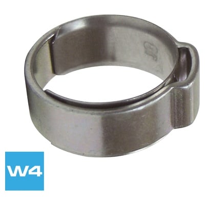 Abrazadera 1 oreja + anillo W4 Inoxidable A2 1 Abrazadera 1 oreja + anillo W4 Inoxidable A2