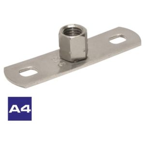Base rectangular para abrazadera Inox A4