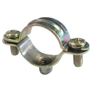 Abrazadera de tubo simple M6 Bicromatada