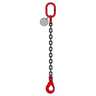 Eslinga de cadena con gancho autocierre Gr80 1 Eslinga de cadena con gancho autocierre Gr80