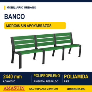 Banco MODO08-PLAST 08PLAST-2440-SIN