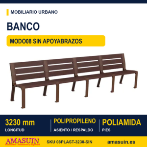 Banco MODO08-PLAST 08PLAST-3230-SIN