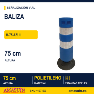 Baliza H-75 Azul Desmontable.