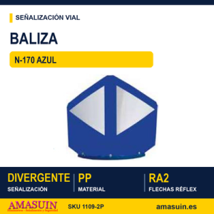 Baliza Divergente N-170 Azul.