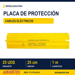 Placa Protección Cables Eléctricos Paquete 25 Unidades.
