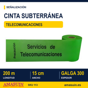 Cinta Telecomunicaciones Señalización Subterránea.