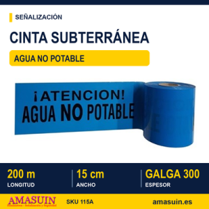 Cinta Agua No Potable Señalización Subterránea