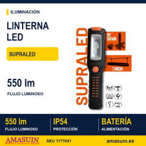 Linterna Supraled 550 lúmenes IP54