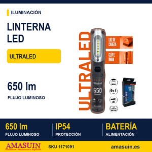 Linterna Ultraled 650 lúmenes IP54