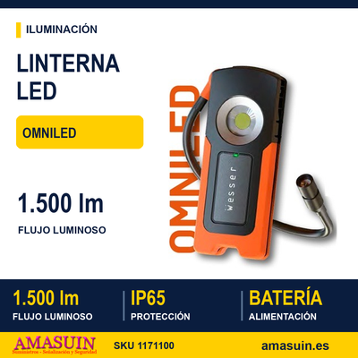 Linterna Omniled 1500 lúmenes IP65 1 Linterna Omniled 1500 lúmenes IP65