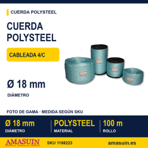 Cuerda Polysteel AT Cableada 4/C 18mm.
