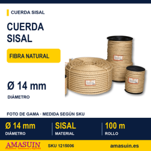 Cuerda Sisal Cableada 4/c 14mm.