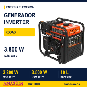 GENERADOR INVERTER 3800W RODAS
