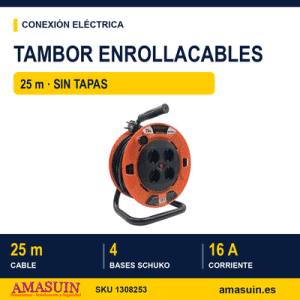 Tambor Enrollacables 25m. S/T.