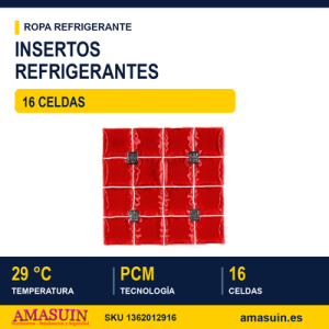 Insertos 16 Celdas 29º C. de Refrigeración.