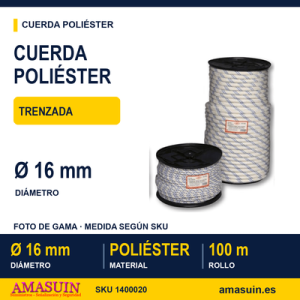 Cuerda Poliéster Trenzada 16mm.