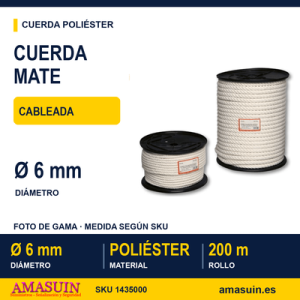Cuerda Mate Cableada 6mm.