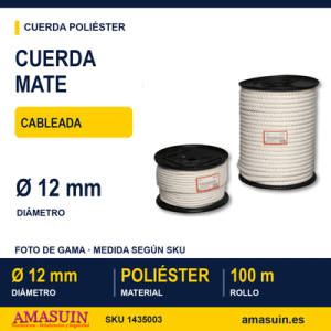 Cuerda Mate Cableada 12mm.