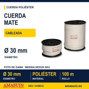 Cuerda Mate Cableada 30mm.