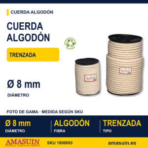 Cuerda Algodón Trenzado 8mm.