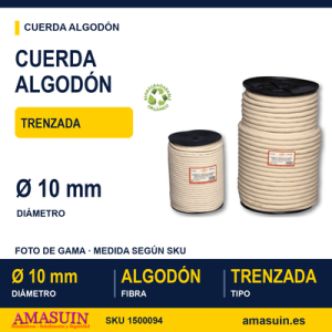 Cuerda Algodón Trenzado 10mm.