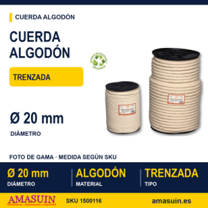 Cuerda Algodón Trenzado 20mm.