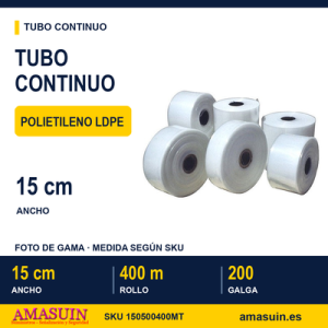 Tubo Continuo Galga 200 de 15cm.x400m.