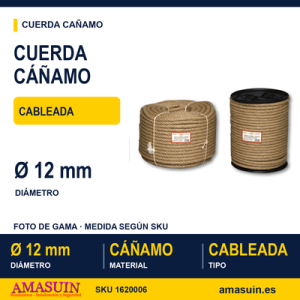 Cuerda Cáñamo Cableada 12mm.