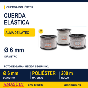 Cuerda Elástica Látex 6 mm.