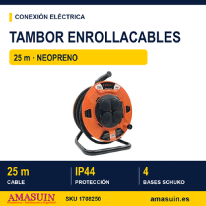Tambor Enrollacables 25m. NeoIP44.