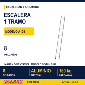 Escalera 1 Tramo A108 de 8 Peldaños.