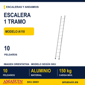 Escalera 1 Tramo A110 de 10 Peldaños.