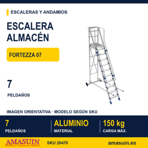 Escalera Almacén FORTEZZA 07 de 7 Peldaños.