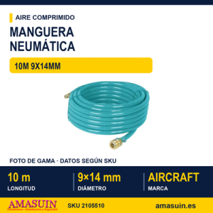 Manguera 10m 9x14mm con Racores.