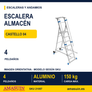 Escalera Almacén CASTELLO 04 de 4 Peldaños.