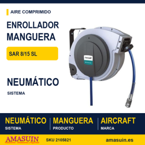 Enrollador SAR 8/15 SL TOP Manguera Neumática.