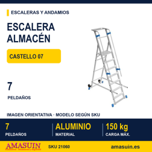 Escalera Almacén CASTELLO 07 de 7 Peldaños.