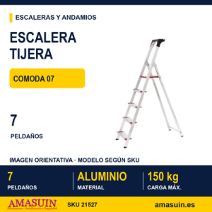 Escalera Tijera COMODA 07 de 7 Peldaños.