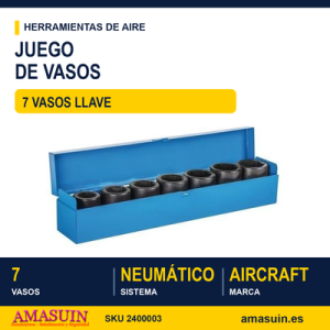 Juego 7 Vasos Llave de Impacto de 1".