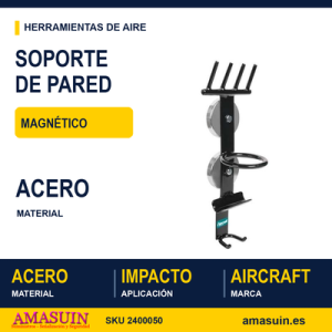 Soporte Pared Magnético para Llave de Impacto.