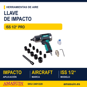 Llave Impacto ISS 1/2“ PRO con Accesorios.