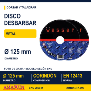 Disco Desbarbar Metal 125mm.