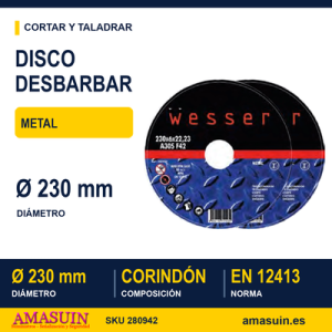 Disco Desbarbar Metal 230mm.