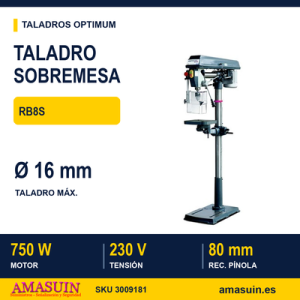 Taladro Sobremesa Optimum RB8S.