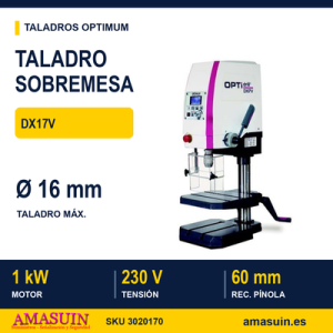 Taladro Sobremesa Optimum DX17V.