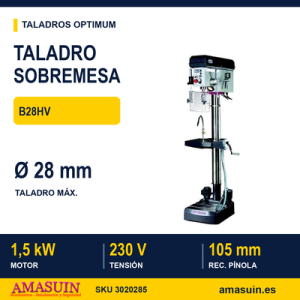 Taladro Sobremesa Optimum B28HV.