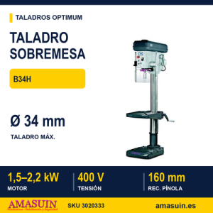 Taladro Sobremesa Optimum B34H.