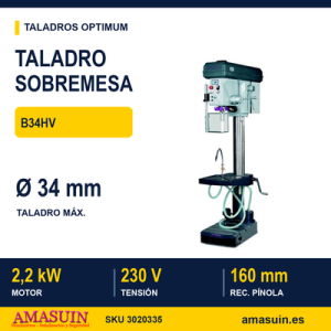 Taladro Sobremesa Optimum B34HV.