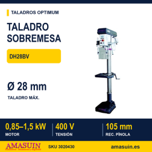 Taladro Sobremesa Optimum DH28BV.